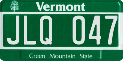 VT license plate JLQ047