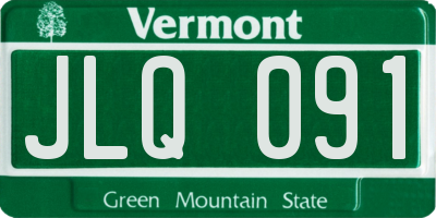 VT license plate JLQ091