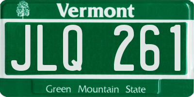 VT license plate JLQ261