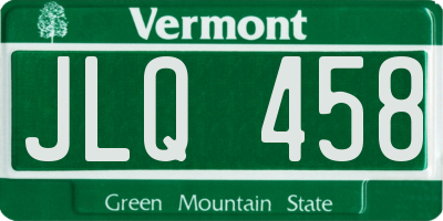 VT license plate JLQ458