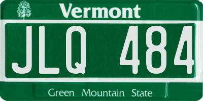 VT license plate JLQ484