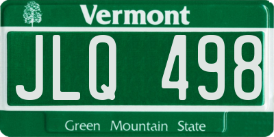 VT license plate JLQ498