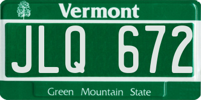 VT license plate JLQ672