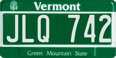 VT license plate JLQ742