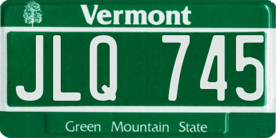 VT license plate JLQ745