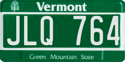 VT license plate JLQ764
