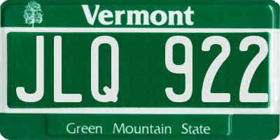 VT license plate JLQ922