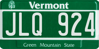VT license plate JLQ924