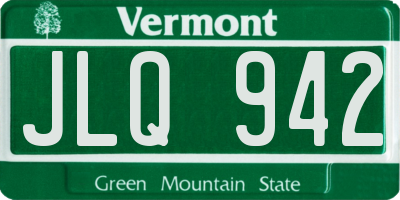 VT license plate JLQ942