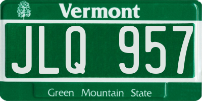 VT license plate JLQ957