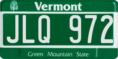 VT license plate JLQ972