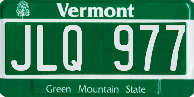 VT license plate JLQ977