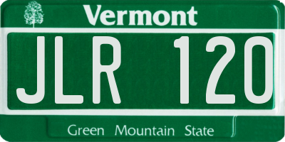 VT license plate JLR120