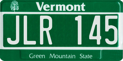 VT license plate JLR145