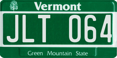 VT license plate JLT064