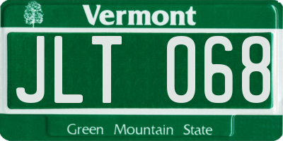 VT license plate JLT068
