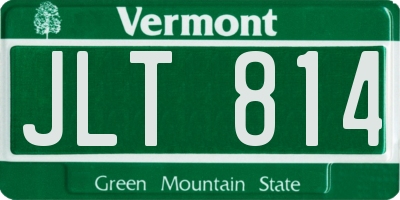 VT license plate JLT814