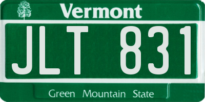 VT license plate JLT831