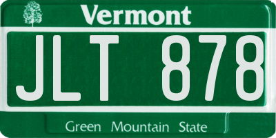 VT license plate JLT878
