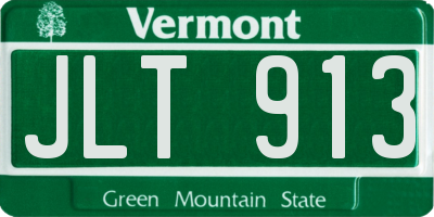 VT license plate JLT913