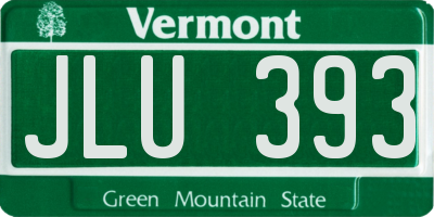 VT license plate JLU393