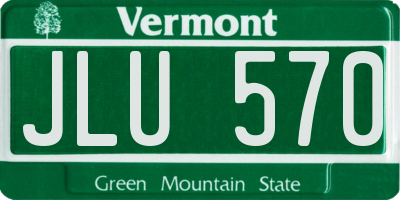 VT license plate JLU570