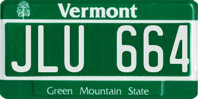 VT license plate JLU664