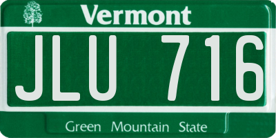 VT license plate JLU716