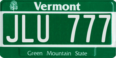 VT license plate JLU777