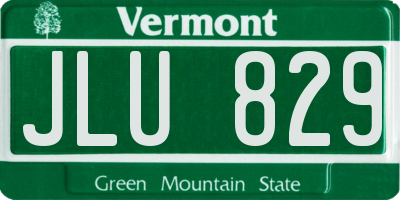 VT license plate JLU829