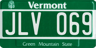 VT license plate JLV069
