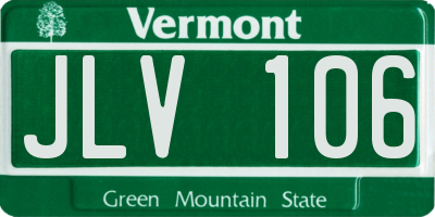 VT license plate JLV106
