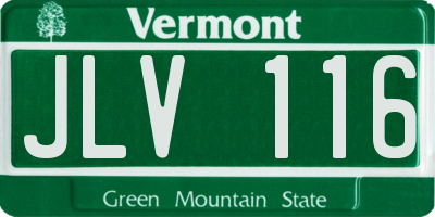 VT license plate JLV116