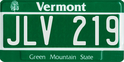 VT license plate JLV219