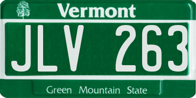 VT license plate JLV263
