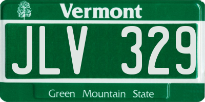VT license plate JLV329