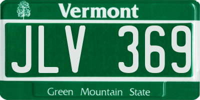 VT license plate JLV369