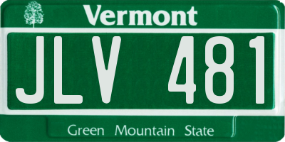 VT license plate JLV481