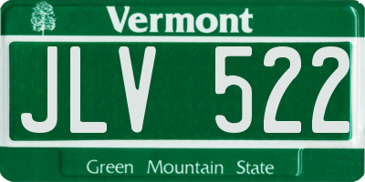 VT license plate JLV522