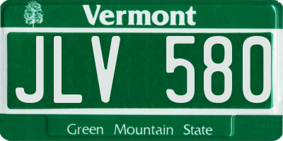VT license plate JLV580
