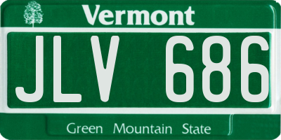 VT license plate JLV686