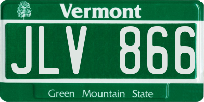 VT license plate JLV866