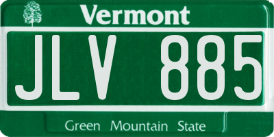 VT license plate JLV885