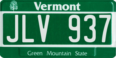 VT license plate JLV937
