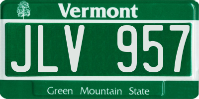 VT license plate JLV957