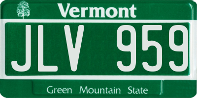 VT license plate JLV959