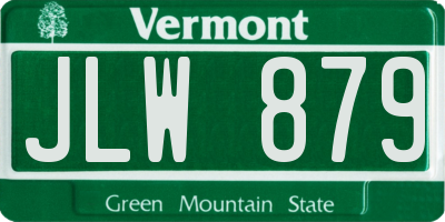 VT license plate JLW879