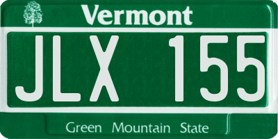 VT license plate JLX155