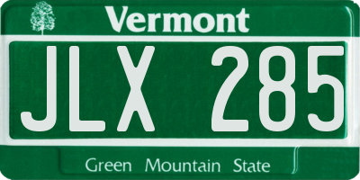 VT license plate JLX285