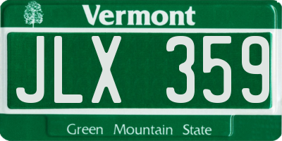 VT license plate JLX359
